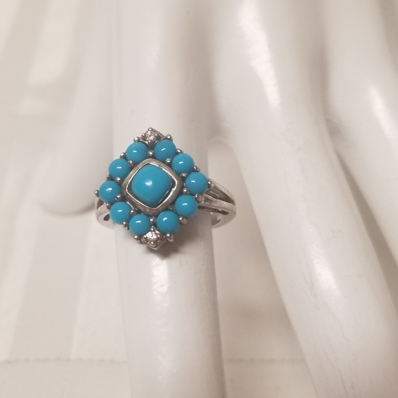 💥SLEEPING BEAUTY💥  for under $40 Turquoise Ring Sz 6  925 SS - Picture 2 of 4